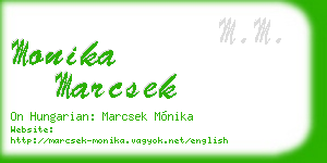 monika marcsek business card