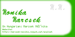monika marcsek business card